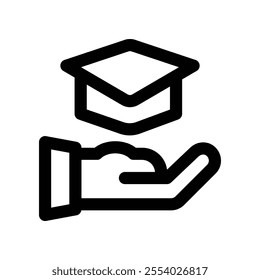 education icon. vector line icon for your website, mobile, presentation, and logo design.
