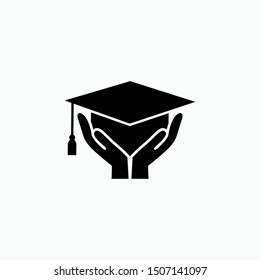education icon vector sign symbol isolated