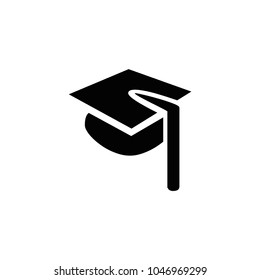 Education icon. Vector university hat illustration