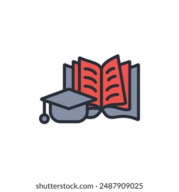 education icon. vector.Editable stroke.linear style sign for use web design,logo.Symbol illustration.