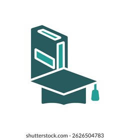 ícone de educação. vetor.Sinal editável de estilo traço.linear para usar a ilustração web design,logo.Symbol.