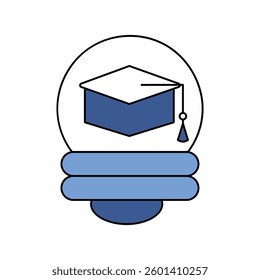 Education icon with white background vector stock illustration