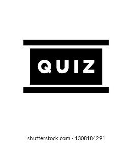 education icon : white board and quiz