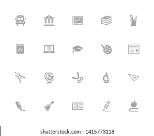 Education Icons // 32 pixels Icons White Background - Vector icons designed to work in a 32 pixel grid at ten percent.
