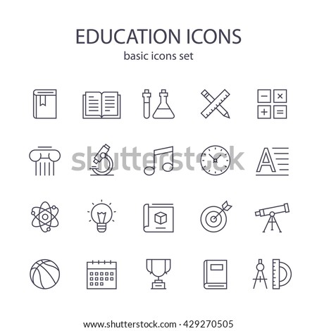 Education icons.