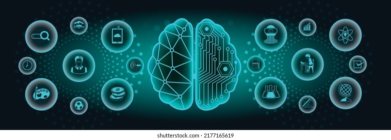Education icons and abstrack background Banner