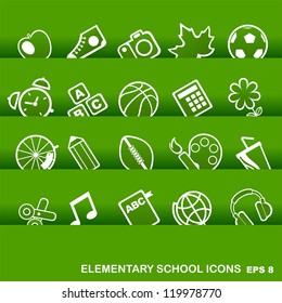 Education Icons, basics, elementary school