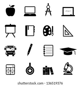 Education Icons black