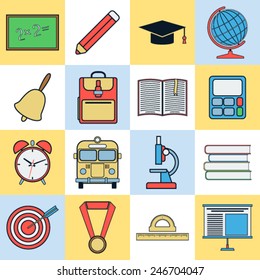 Education icons collection