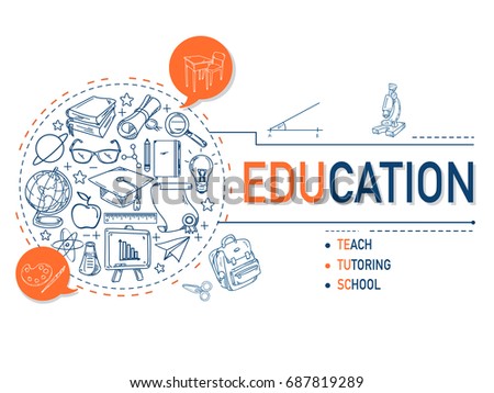 Education icons collection illustration design.vector