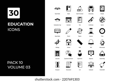 Education icons collection. Set vector line with elements for mobile concepts and web apps. Collection modern icons.