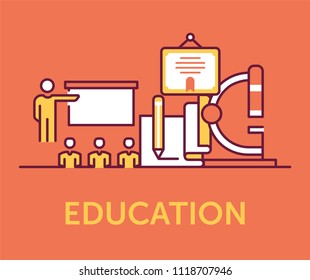 Education Icons Concept