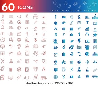 education icons. creative study icons, education icons, academic icons, schools . education instruments colorful flat design 