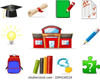 Education Icons Eps.
