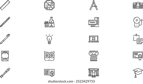 Iconos de Educación Iconos de vectores de alta calidad Colección con trazo editable. Ideal para Profesional y Proyectos Creativos.