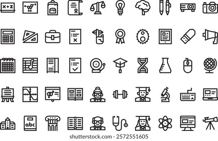 Education icons High-Quality Vector Icons Collection with Editable Stroke. Ideal for Professional and Creative Projects.