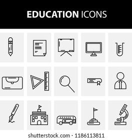 education icons lines