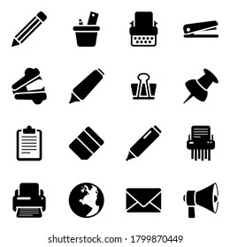 Education Icons in Modern Solid Style Pack 