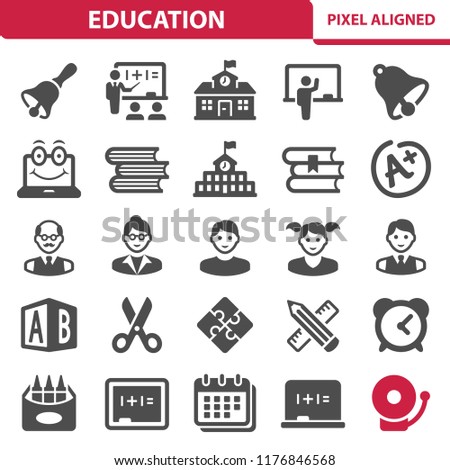 Education Icons. Professional, pixel perfect icons, EPS 10 format.