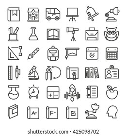 education icons, school icons