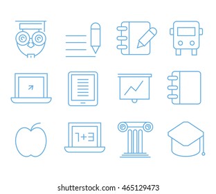 education icons, school icons