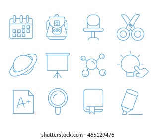 education icons, school icons