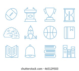 education icons, school icons