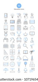 Education icons set.