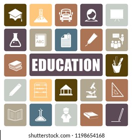 Education icons set
