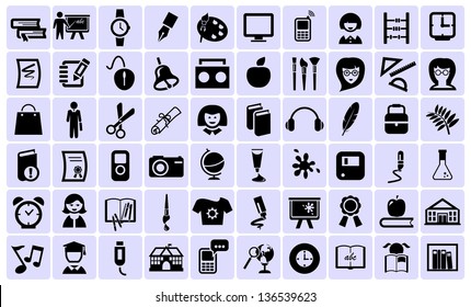 Education icons set