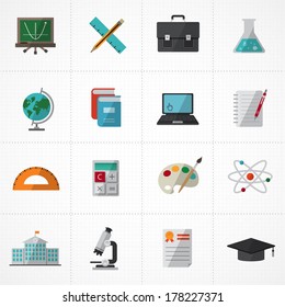 Education icons set