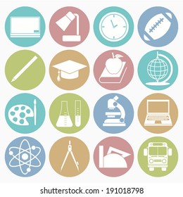 education icons set 