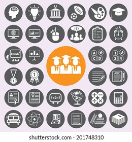 Education icons set 
