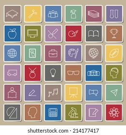 Education icons set