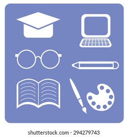 Education icons set