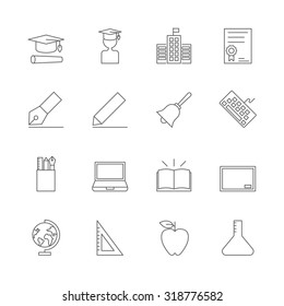 education icons set