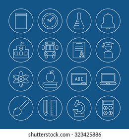 education icons set