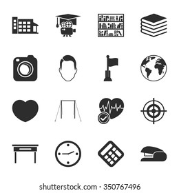 Education icons set. 