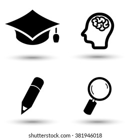 Education icons set