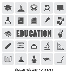 Education icons set
