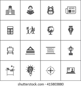 Education icons set