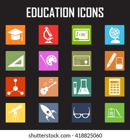 education icons set 