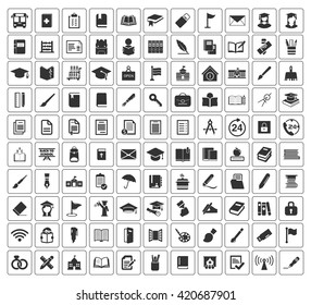 Education icons set