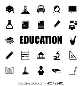 Education icons set