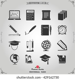 Education icons set