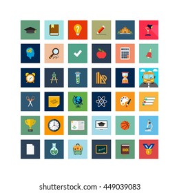 Education icons set