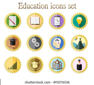 Education icons set