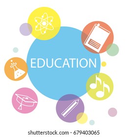 Education icons set