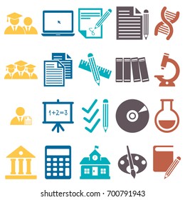 Education icons set
