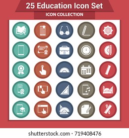 Education icons set